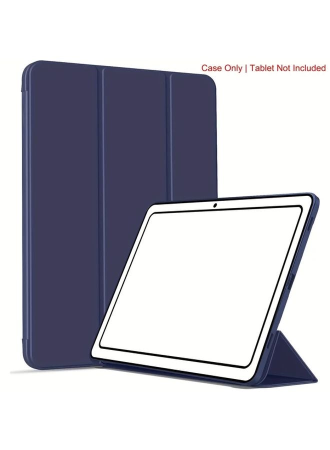 Navy Blue PU Leather Smart Case For Samsung Galaxy Tab S9 FE With Auto Wake Sleep Stand - Image 1